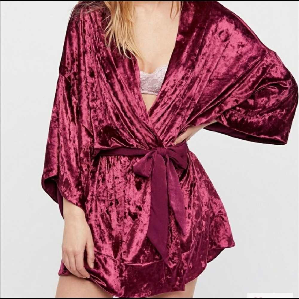 Free People You Fancy Robe in Purple